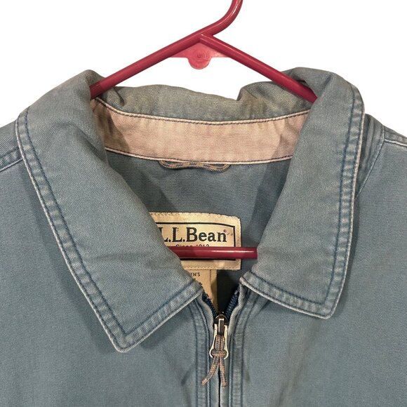 L.L. Bean Mens Blue Full-Zip Jacket With Pockets & Snap Cuffs Size XLT Tall - Picture 2 of 10